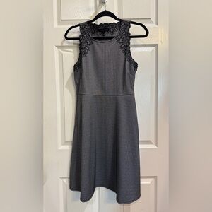 Banana Republic Charcoal embroidered Midi Dress